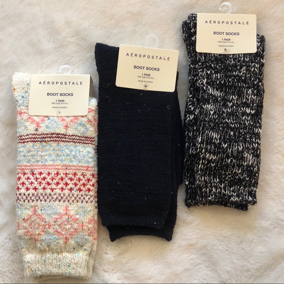 ❌SOLD❌Bundle 2 Pairs Aeropostale Boot Socks - Picture 2 of 8